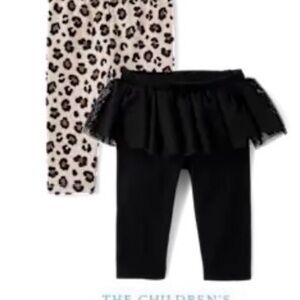 The Children's Place Black and Leopard Print Leggings